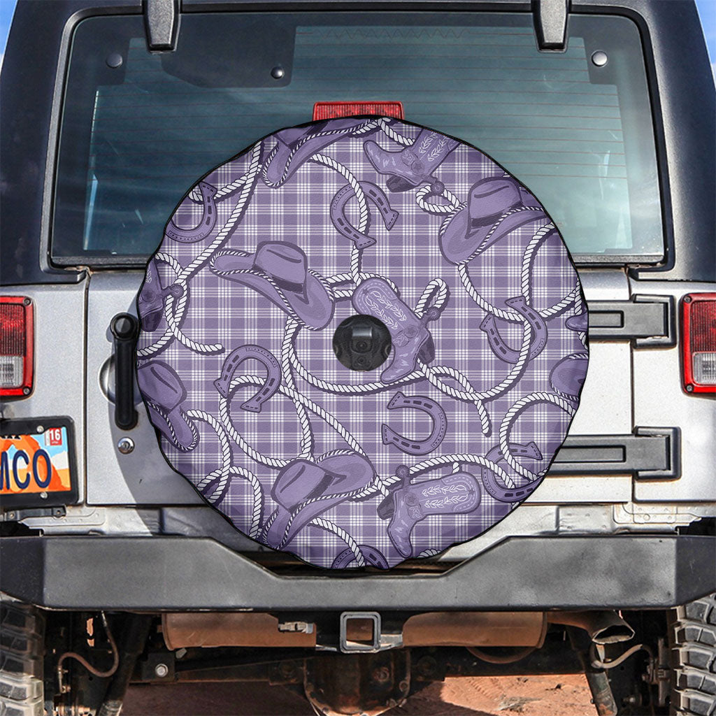 Purple Hawaii Palaka Cowboy Spare Tire Cover Hawaiian Paniolo Festival Spirit LT19 Purple - Polynesian Pride
