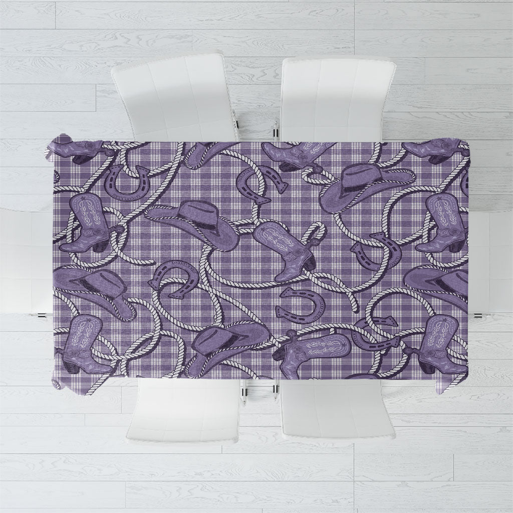 Purple Hawaii Palaka Cowboy Tablecloth Hawaiian Paniolo Festival Spirit LT19 Purple - Polynesian Pride