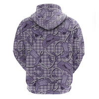 Purple Hawaii Palaka Cowboy Zip Hoodie Hawaiian Paniolo Festival Spirit LT19 - Polynesian Pride