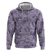 Purple Hawaii Palaka Cowboy Zip Hoodie Hawaiian Paniolo Festival Spirit LT19 Pullover Hoodie Purple - Polynesian Pride