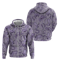 Purple Hawaii Palaka Cowboy Zip Hoodie Hawaiian Paniolo Festival Spirit LT19 - Polynesian Pride