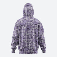Purple Hawaii Palaka Cowboy Zip Hoodie Hawaiian Paniolo Festival Spirit LT19 - Polynesian Pride