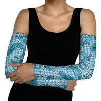 Blue Hawaii Palaka Cowboy Arm Sleeves Hawaiian Paniolo Festival Spirit LT19 - Polynesian Pride