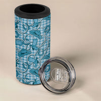Blue Hawaii Palaka Cowboy 4 in 1 Can Cooler Tumbler Hawaiian Paniolo Festival Spirit LT19 - Polynesian Pride