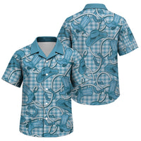Blue Hawaii Palaka Cowboy Family Matching Tank Maxi Dress and Hawaiian Shirt Hawaiian Paniolo Festival Spirit LT19 Son's Shirt Blue - Polynesian Pride