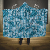 Blue Hawaii Palaka Cowboy Hooded Blanket Hawaiian Paniolo Festival Spirit LT19 - Polynesian Pride