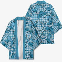 Blue Hawaii Palaka Cowboy Kimono Hawaiian Paniolo Festival Spirit LT19 - Polynesian Pride