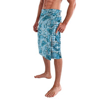 Blue Hawaii Palaka Cowboy Lavalava Hawaiian Paniolo Festival Spirit LT19 - Polynesian Pride