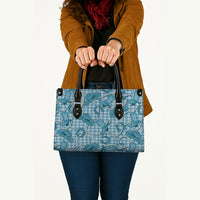 Blue Hawaii Palaka Cowboy Leather Bag Hawaiian Paniolo Festival Spirit LT19 - Polynesian Pride