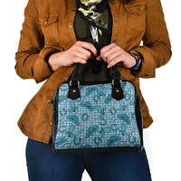 Blue Hawaii Palaka Cowboy Shoulder Handbag Hawaiian Paniolo Festival Spirit LT19 - Polynesian Pride