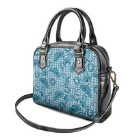 Blue Hawaii Palaka Cowboy Shoulder Handbag Hawaiian Paniolo Festival Spirit LT19 - Polynesian Pride