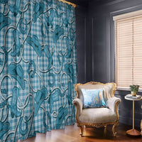 Blue Hawaii Palaka Cowboy Window Curtain Hawaiian Paniolo Festival Spirit LT19 - Polynesian Pride