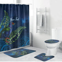 New Zealand Takahe Personalised Bathroom Set Silver Fern Galaxy Polynesian Pattern