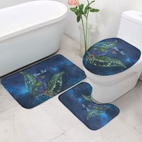 New Zealand Takahe Personalised Bathroom Set Silver Fern Galaxy Polynesian Pattern