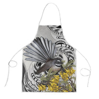 New Zealand Fantail Bird Apron Maori Piwakawaka Kowhai Maori Pattern