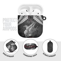 New Zealand Weka Personalised AirPods Case Aotearoa Hen Silver Fern Maori Pattern