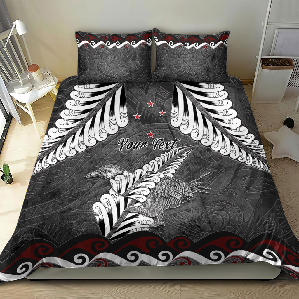 New Zealand Weka Personalised Bedding Set Aotearoa Hen Silver Fern Maori Pattern LT22 - Polynesian Pride