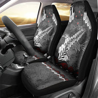 New Zealand Weka Personalised Car Seat Cover Aotearoa Hen Silver Fern Maori Pattern LT22 - Polynesian Pride