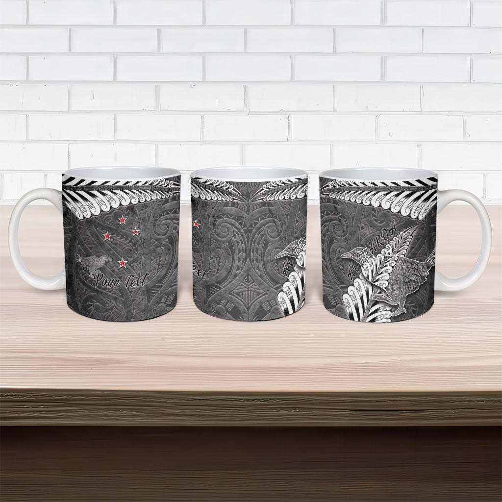 New Zealand Weka Personalised Ceramic Mug Aotearoa Hen Silver Fern Maori Pattern LT22 - Polynesian Pride
