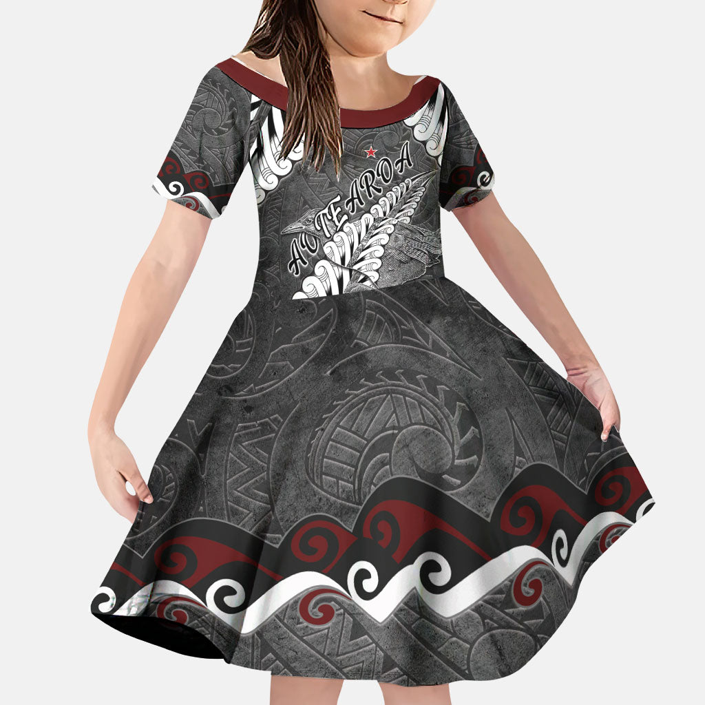 New Zealand Weka Personalised Family Matching Puletasi and Hawaiian Shirt Aotearoa Hen Silver Fern Maori Pattern