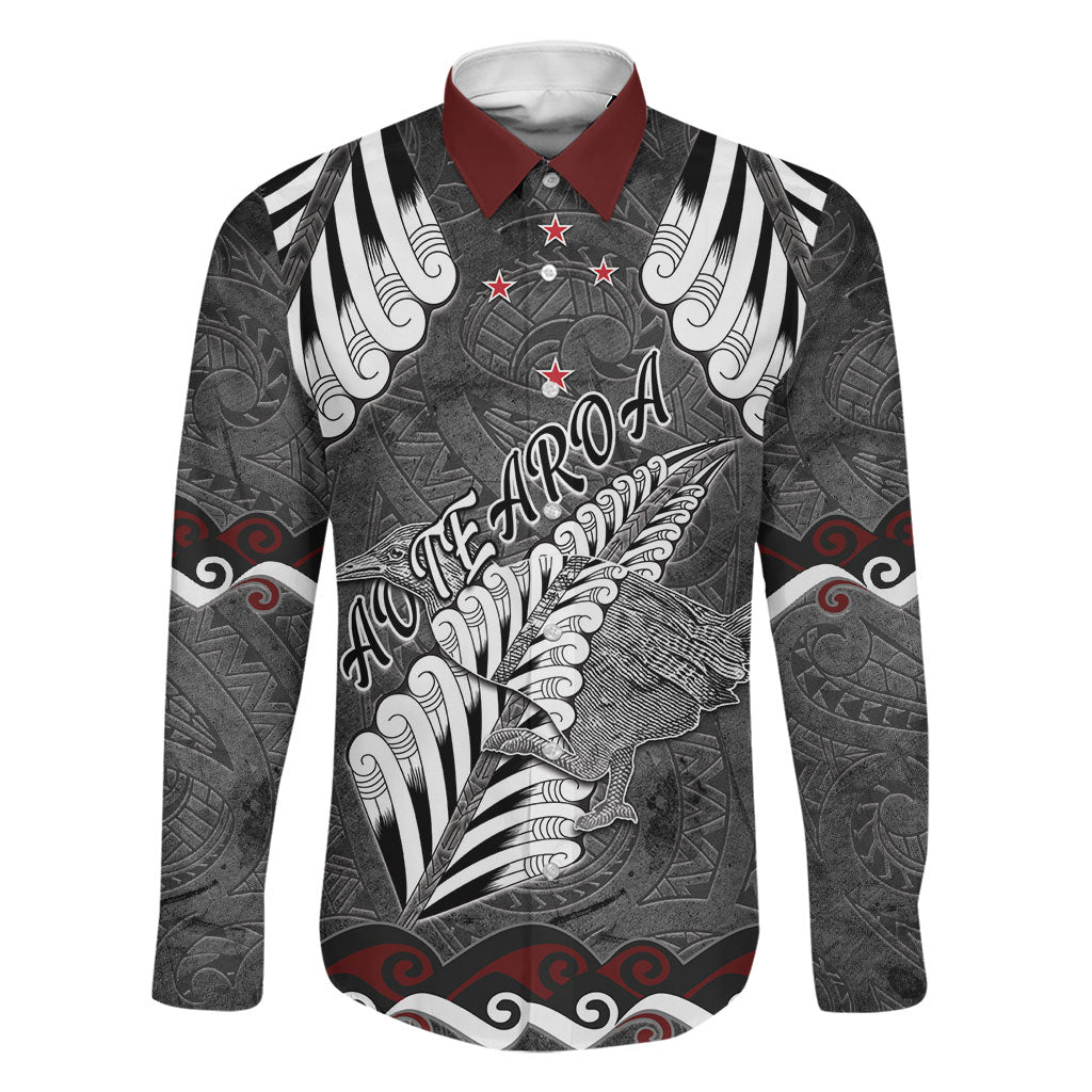 New Zealand Weka Personalised Family Matching Puletasi and Hawaiian Shirt Aotearoa Hen Silver Fern Maori Pattern