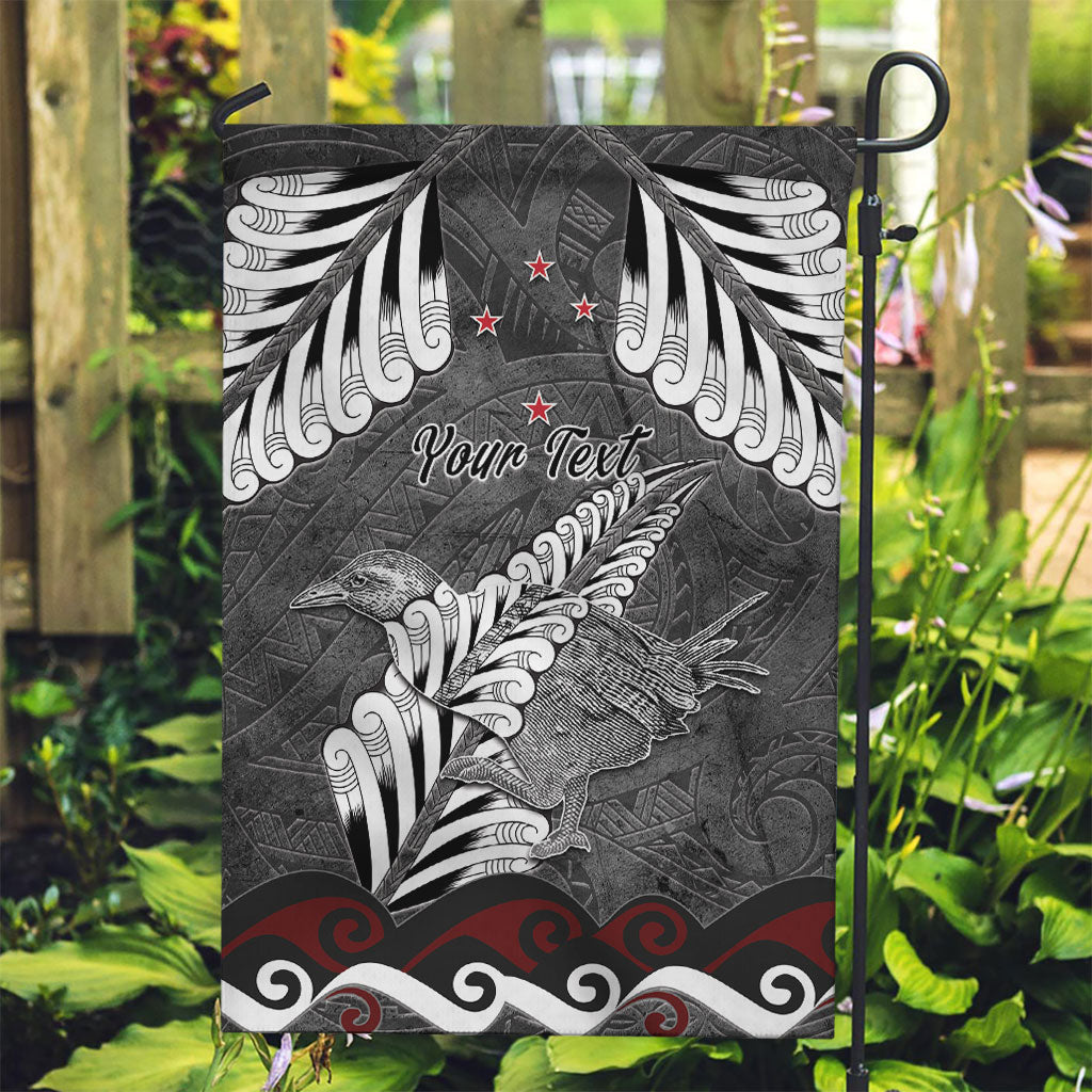 New Zealand Weka Personalised Garden Flag Aotearoa Hen Silver Fern Maori Pattern