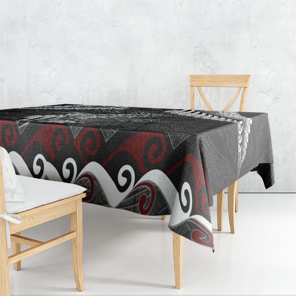 New Zealand Weka Personalised Tablecloth Aotearoa Hen Silver Fern Maori Pattern LT22 - Polynesian Pride