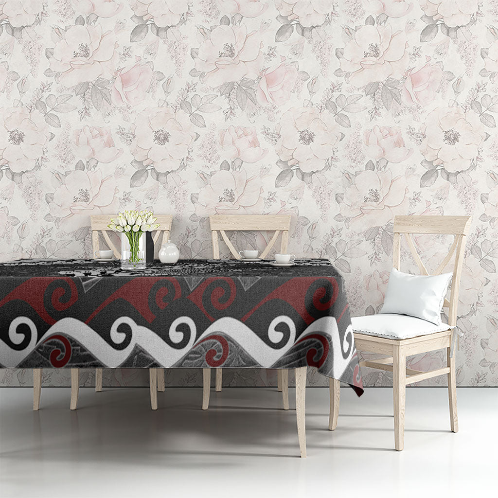 New Zealand Weka Personalised Tablecloth Aotearoa Hen Silver Fern Maori Pattern LT22 - Polynesian Pride