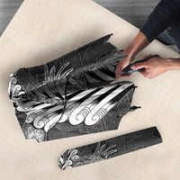 New Zealand Weka Personalised Umbrella Aotearoa Hen Silver Fern Maori Pattern