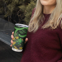 New Zealand Parakeet Bird Tumbler Cup Maori Kakariki Kowhai Maori Pattern