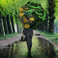 New Zealand Parakeet Bird Umbrella Maori Kakariki Kowhai Maori Pattern