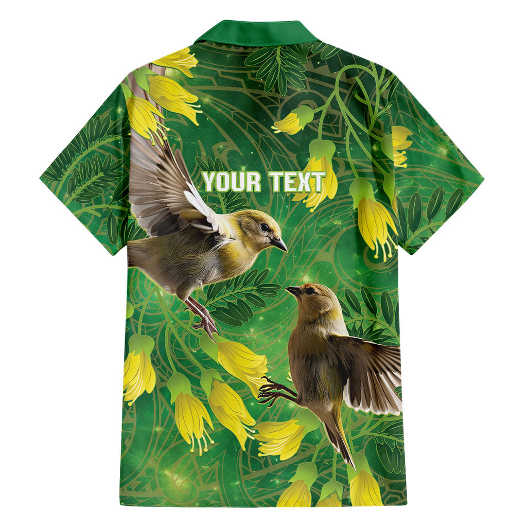 Bellbird New Zealand Personalised Family Matching Mermaid Dress and Hawaiian Shirt Kowhai Flower Maori Pattern LT22 - Polynesian Pride