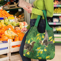 Bellbird New Zealand Personalised Grocery Bag Kowhai Flower Maori Pattern LT22 - Polynesian Pride