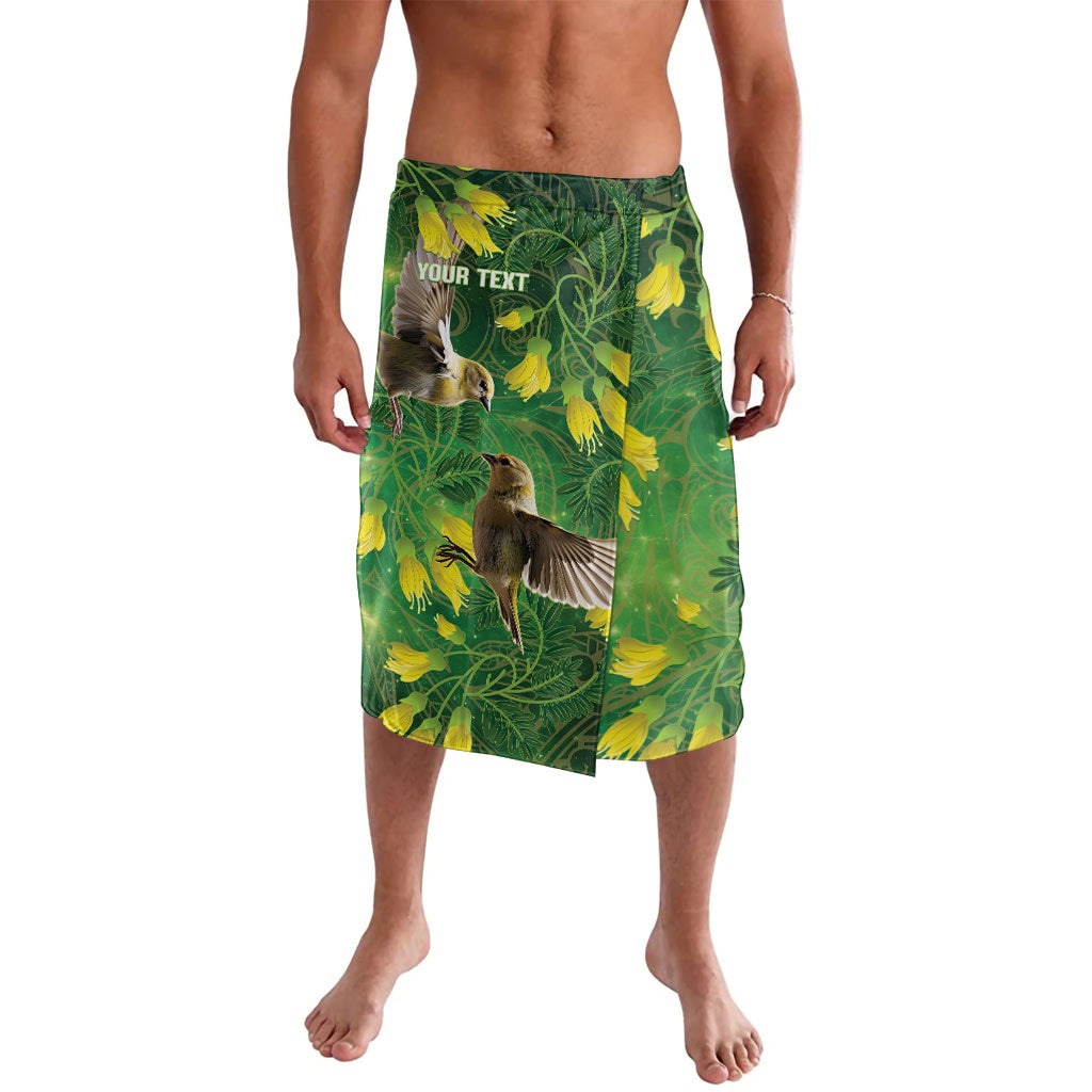 Bellbird New Zealand Personalised Lavalava Kowhai Flower Maori Pattern