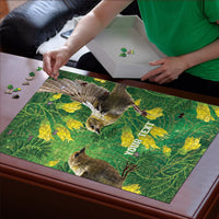 Bellbird New Zealand Personalised Puzzle Kowhai Flower Maori Pattern