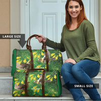 Bellbird New Zealand Personalised Travel Bag Kowhai Flower Maori Pattern