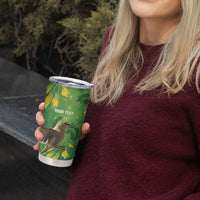 Bellbird New Zealand Personalised Tumbler Cup Kowhai Flower Maori Pattern