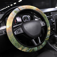 Bellbird New Zealand Steering Wheel Cover Korimako Harakeke Flower Native Forest