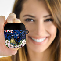 Tomtit New Zealand Personalised AirPods Case Miromiro Manuka Flower Maori Pattern LT22 - Polynesian Pride