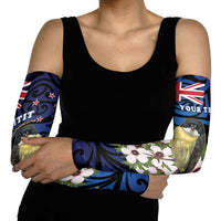 Tomtit New Zealand Personalised Arm Sleeves Miromiro Manuka Flower Maori Pattern LT22 - Polynesian Pride