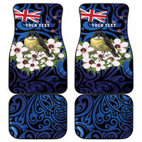 Tomtit New Zealand Personalised Car Mats Miromiro Manuka Flower Maori Pattern LT22 - Polynesian Pride