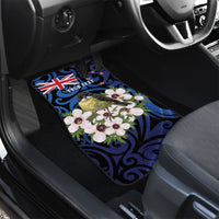 Tomtit New Zealand Personalised Car Mats Miromiro Manuka Flower Maori Pattern LT22 - Polynesian Pride