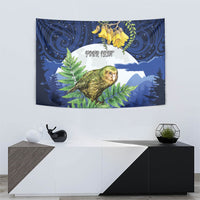 Kakapo New Zealand Personalised Tapestry Kowhai Flower Silver Fern Maori Pattern LT22 - Polynesian Pride