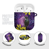 New Zealand Tui Bird Matariki AirPods Case Kowhai Flower Silver Fern Galaxy Maori Pattern