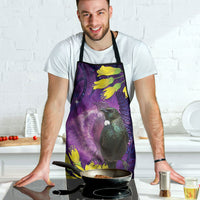 New Zealand Tui Bird Matariki Apron Kowhai Flower Silver Fern Galaxy Maori Pattern LT22 - Polynesian Pride