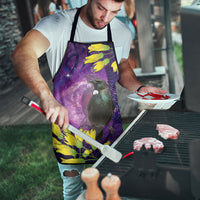 New Zealand Tui Bird Matariki Apron Kowhai Flower Silver Fern Galaxy Maori Pattern LT22 - Polynesian Pride