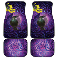 New Zealand Tui Bird Matariki Car Mats Kowhai Flower Silver Fern Galaxy Maori Pattern