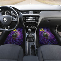 New Zealand Tui Bird Matariki Car Mats Kowhai Flower Silver Fern Galaxy Maori Pattern