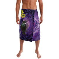 New Zealand Tui Bird Matariki Lavalava Kowhai Flower Silver Fern Galaxy Maori Pattern LT22 Purple - Polynesian Pride