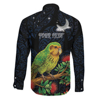 New Zealand Kakapo Matariki Personalised Family Matching Mermaid Dress and Hawaiian Shirt Pohutukawa Flower Galaxy Maori Pattern
